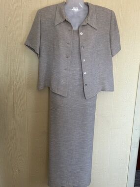 Tank dress Set with Short-Sleeve Jacket